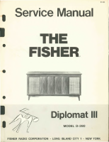 Fisher DIPLOMAT-Mk3-D-390 - Service Manual